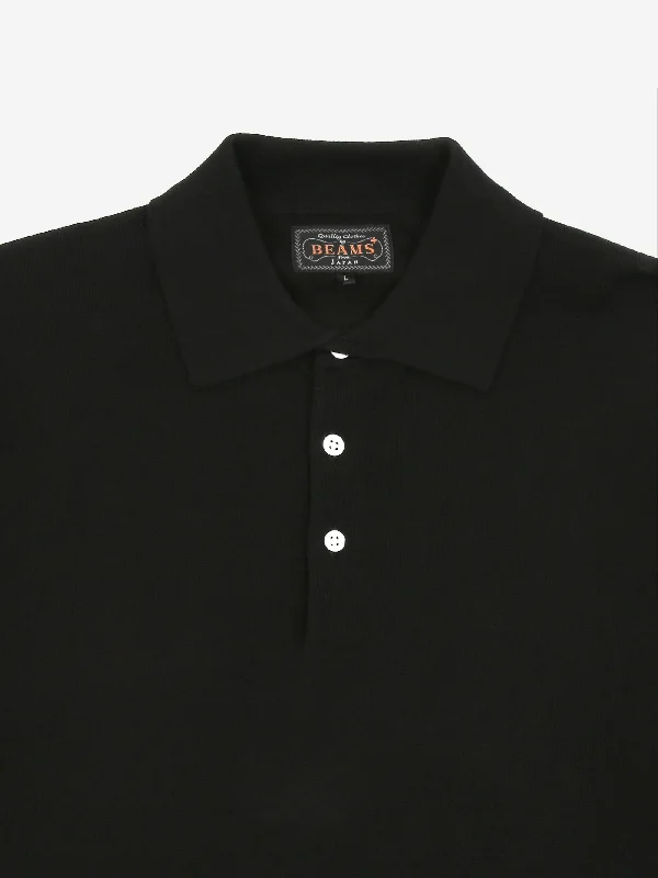 beams-plus-knit-cotton-polo-shirt-12g-black-mens-ss21