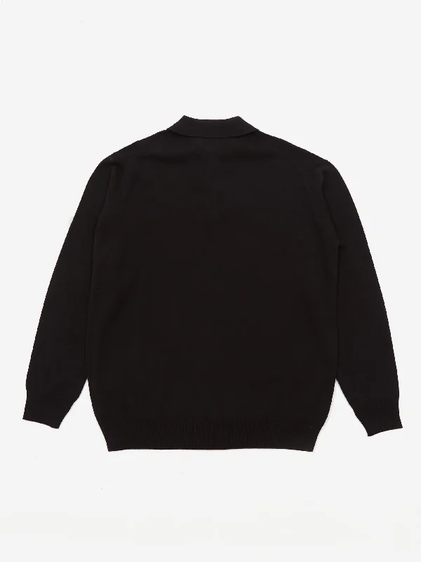 beams-plus-knit-cotton-polo-shirt-12g-black-mens-ss21