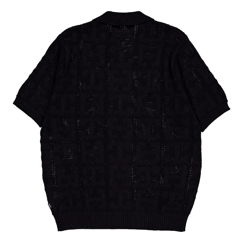 huf-monogram-jacquard-zip-sweater-black