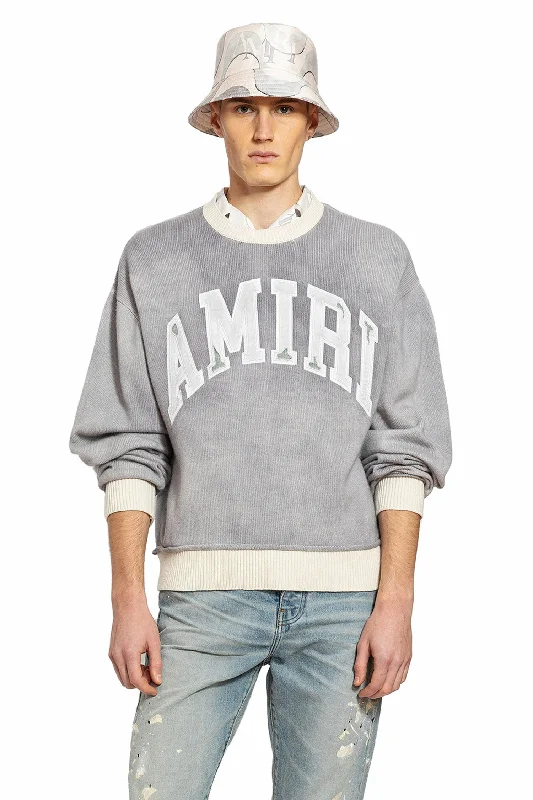 AMIRI MAN GREY KNITWEAR