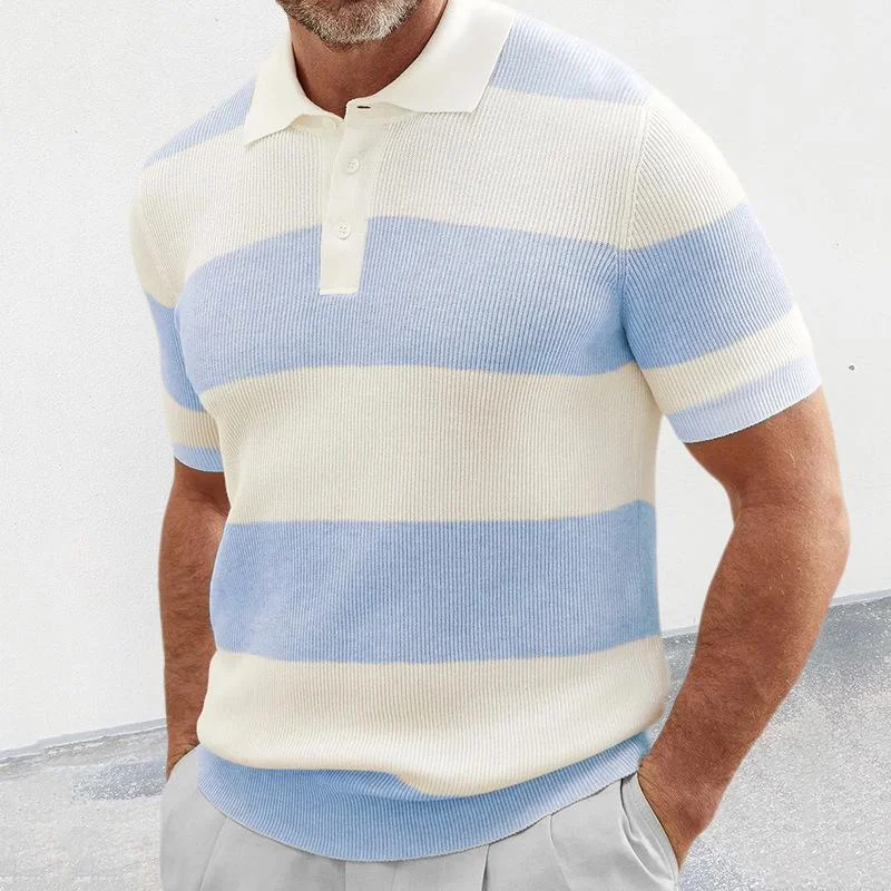 mens-color-block-short-sleeve-lapel-knit-sweater-43085451x