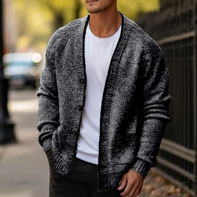 mens-comfortable-and-casual-v-neck-solid-color-knitted-cardigan-77802398y