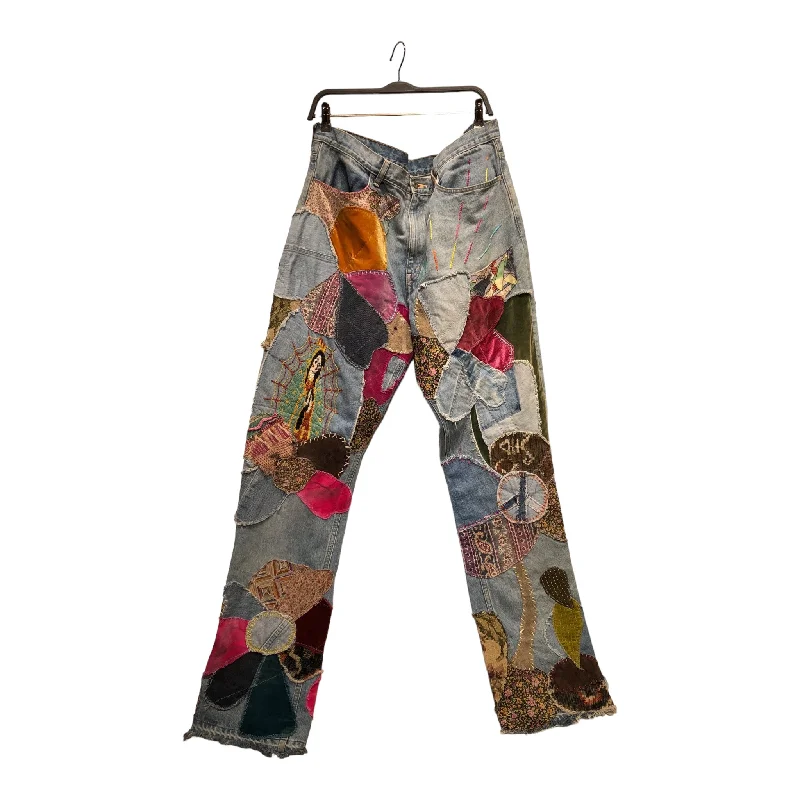 KAPITAL/Pants/38/Denim/MLT/All Over Print/crazy el paso patchwork