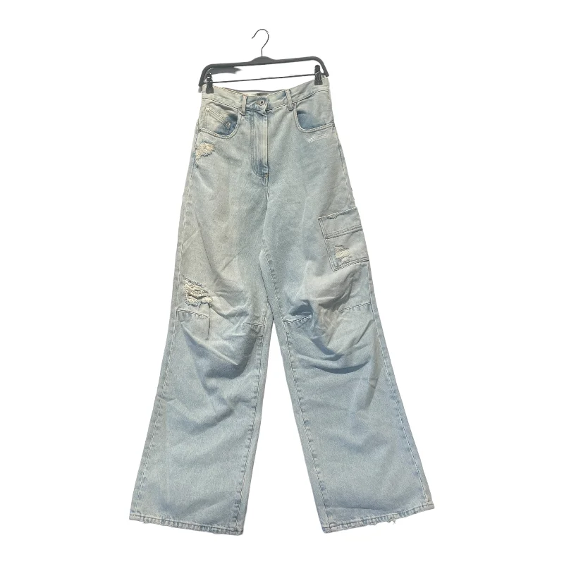 OFF-WHITE/Wide Leg Pants/25/Denim/BLU/