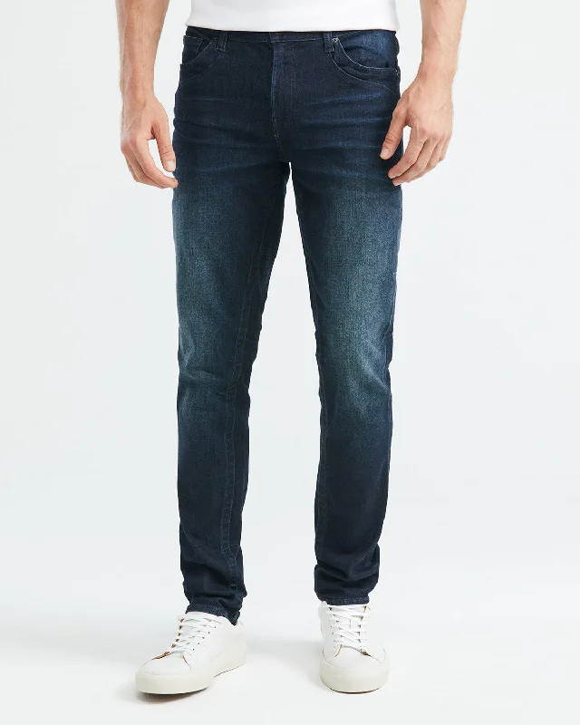 SLIM FIT MID-RISE JEANS IN ULTRA DARK WASH