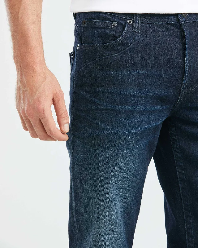 SLIM FIT MID-RISE JEANS IN ULTRA DARK WASH