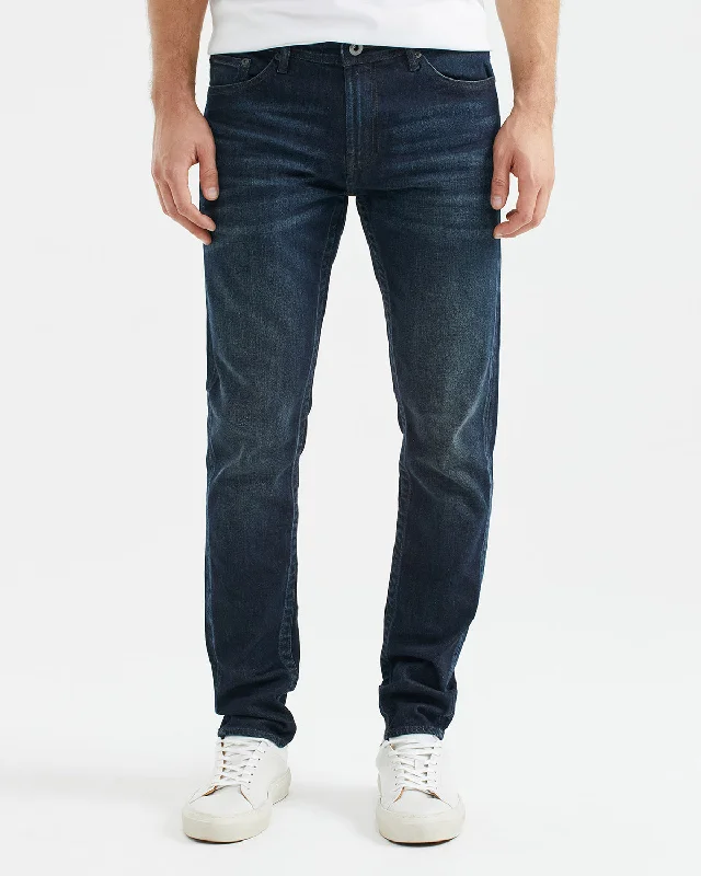 SLIM FIT MID-RISE JEANS IN ULTRA DARK WASH