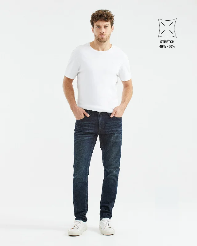 SLIM FIT MID-RISE JEANS IN ULTRA DARK WASH