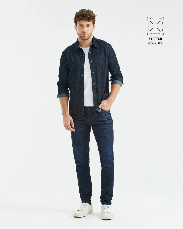 SLIM FIT MID-RISE JEANS IN ULTRA DARK WASH