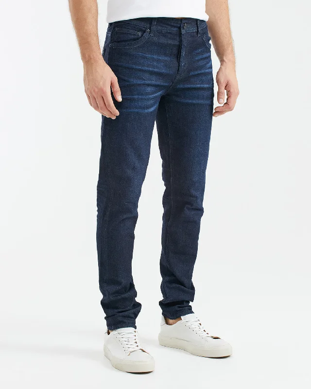 SLIM FIT MID-RISE JEANS IN ULTRA DARK WASH