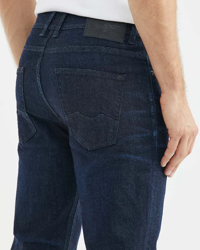 SLIM FIT MID-RISE JEANS IN ULTRA DARK WASH