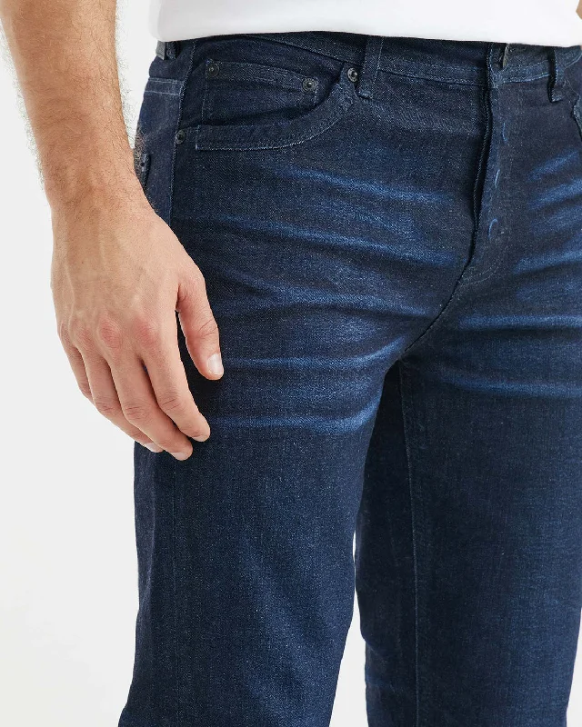 SLIM FIT MID-RISE JEANS IN ULTRA DARK WASH