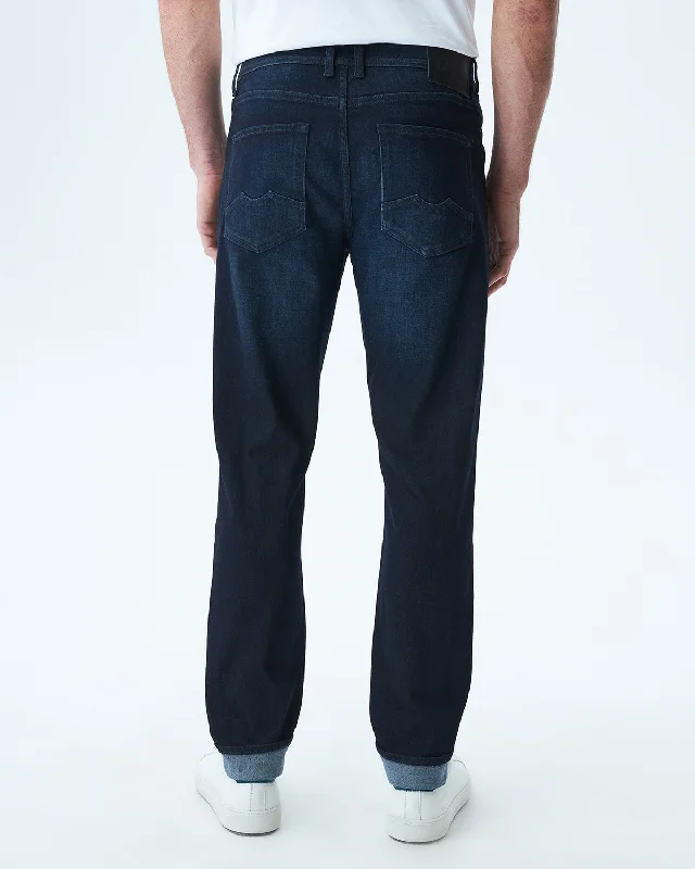 STRAIGHT FIT MID-RISE JEANS IN ULTRA DARK WASH