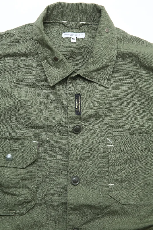 Engineered Garments X Totem FU Over Coverall Jacket - Olive Cotton Ripstop