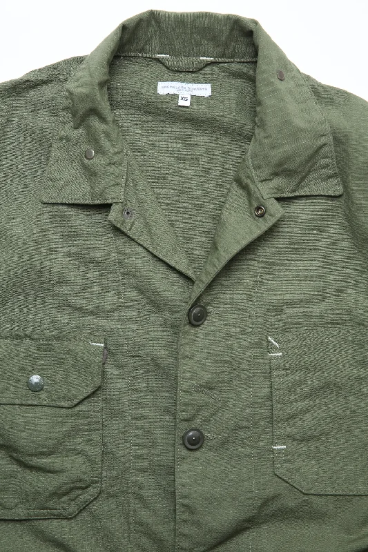 Engineered Garments X Totem FU Over Coverall Jacket - Olive Cotton Ripstop