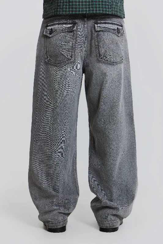 Grey Acid Razor Jeans