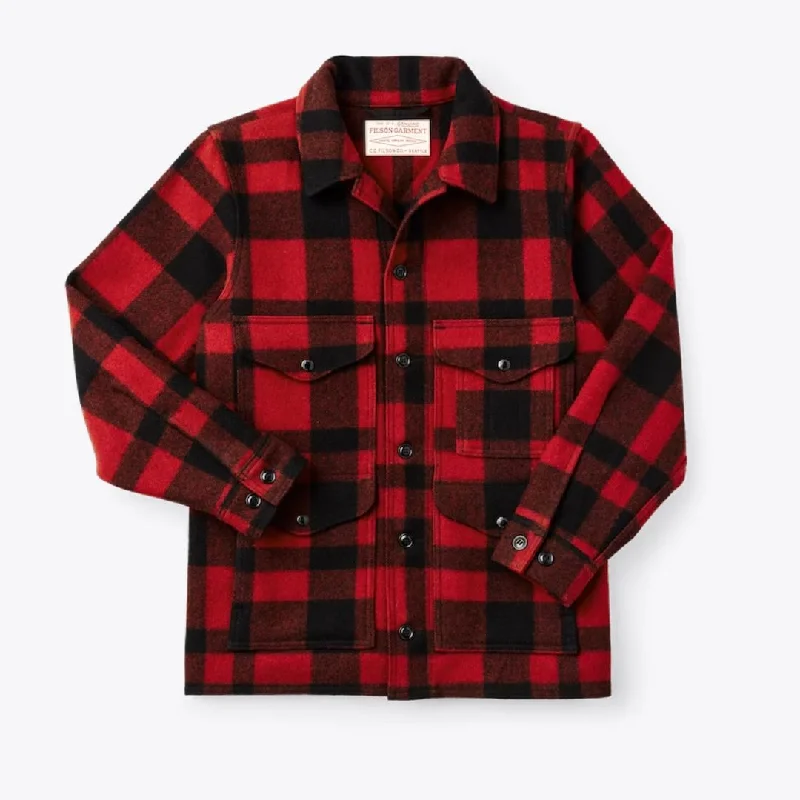 Mackinaw Wool Cruiser Jacket (Red + Black Plaid)