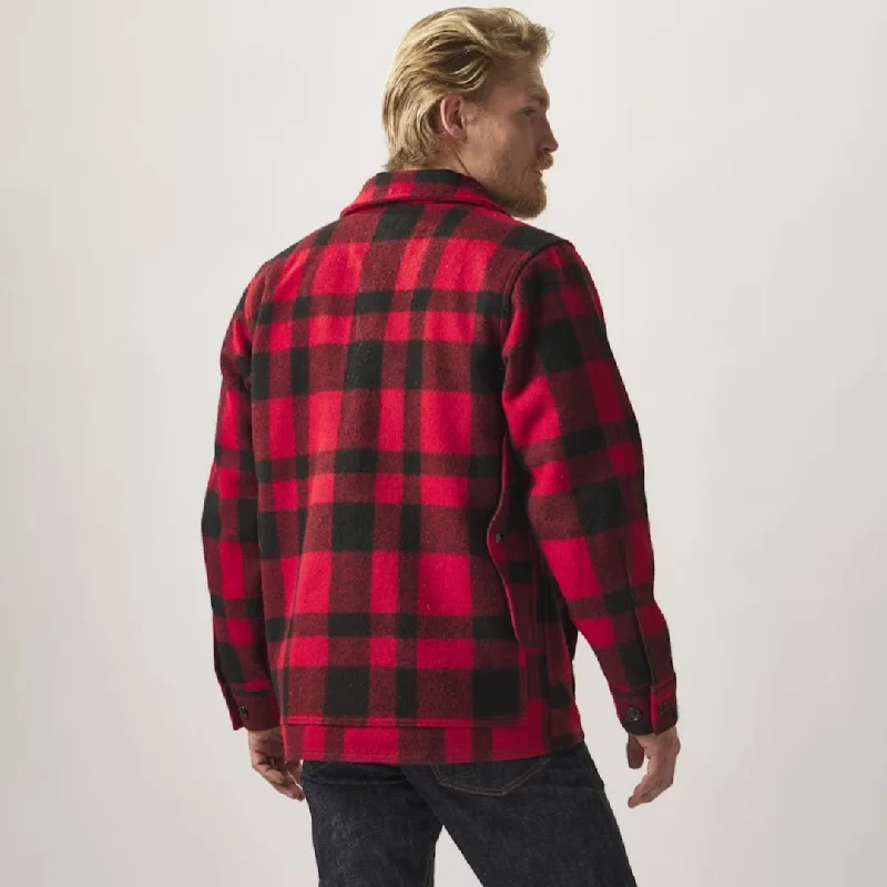 Mackinaw Wool Cruiser Jacket (Red + Black Plaid)