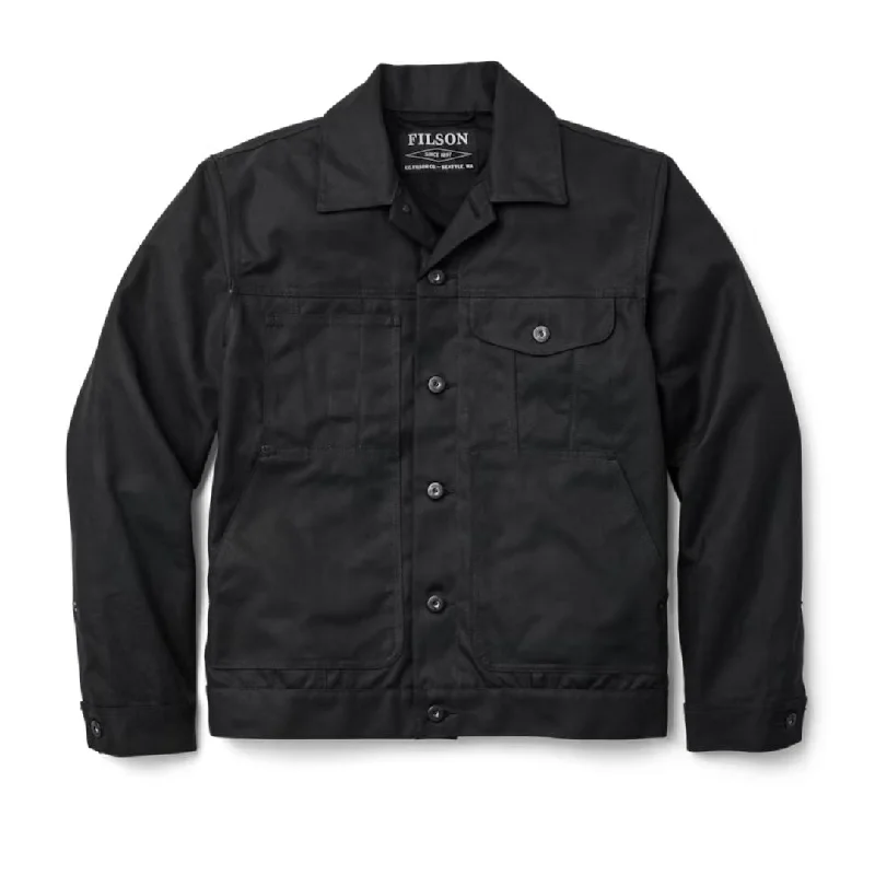 Tin Cloth Short Lined Cruiser Jacket (Black)