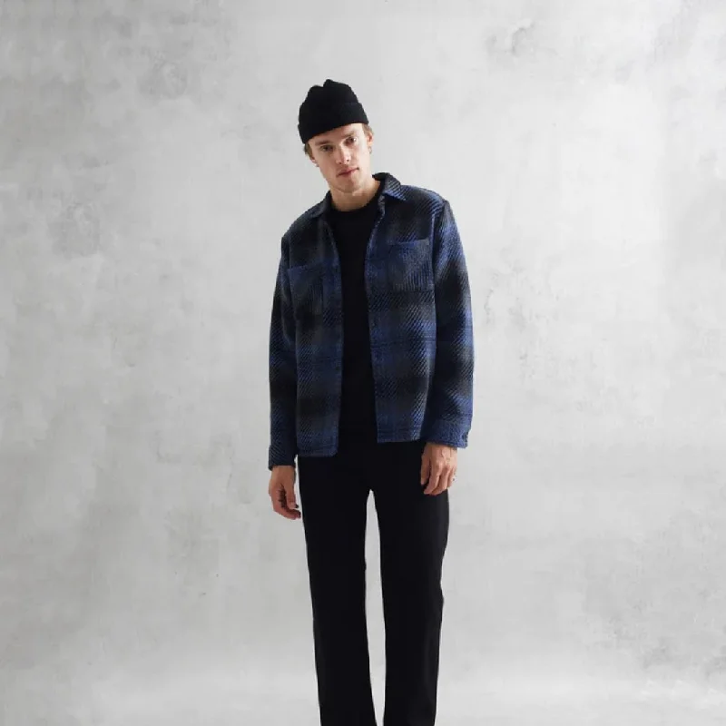 Whiting Overshirt Dusk Check (Navy + Ecru)