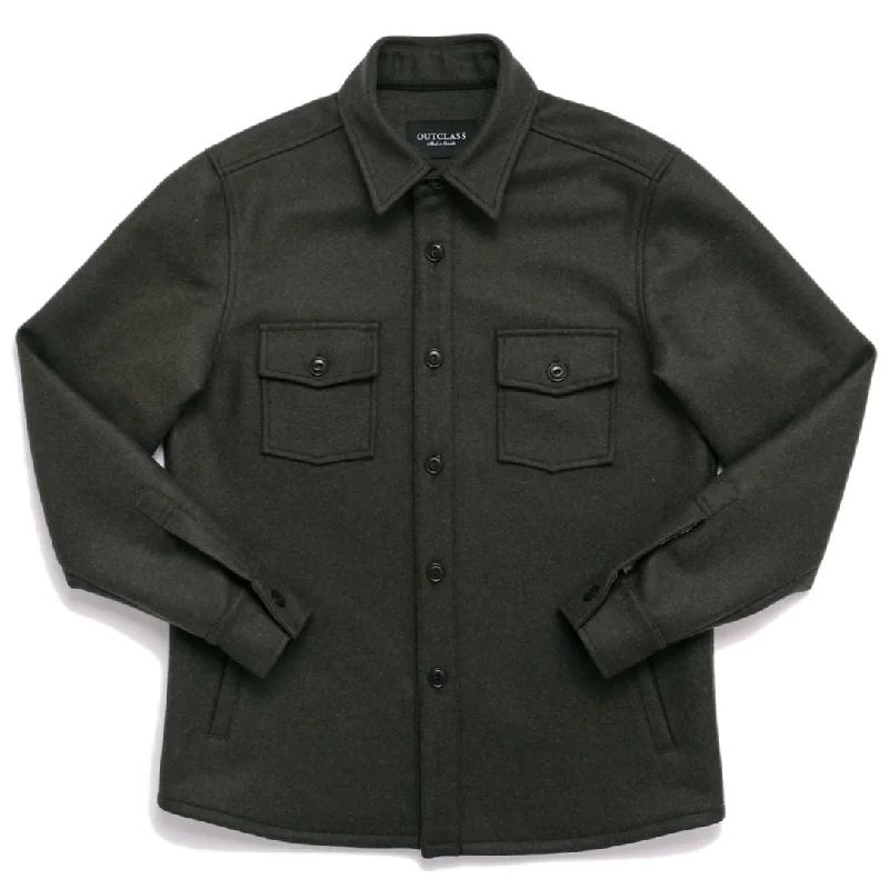 Wool Overshirt (Olive)