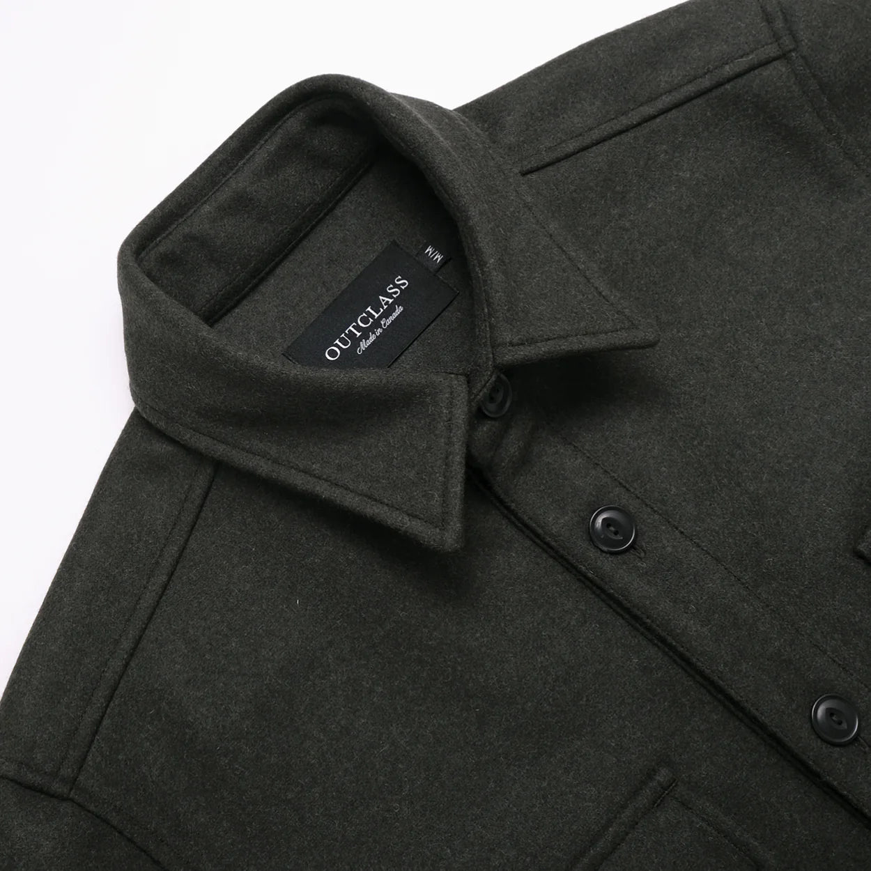 Wool Overshirt (Olive)