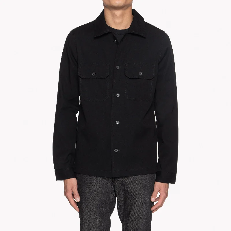 Work Shirt - Black Short Slub Denim