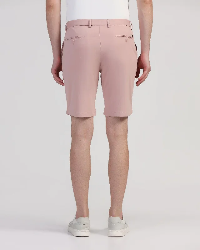 casual-dusty-pink-solid-shorts-serry