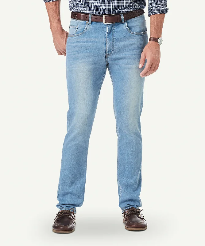 Tencel Comfort Straight Fit Jeans - Light Denim