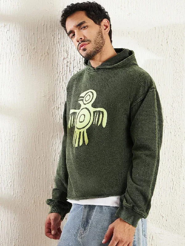 olive-dyed-bird-graphic-cropped-hoodie